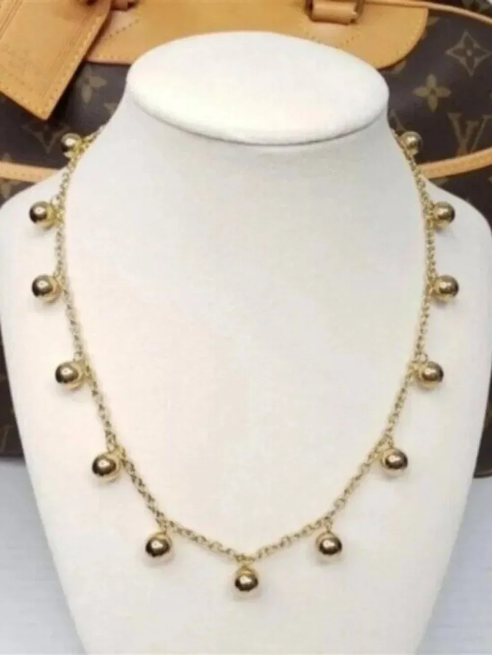 Gold-Plated Necklace with Authentic Louis Vuitton Padlock